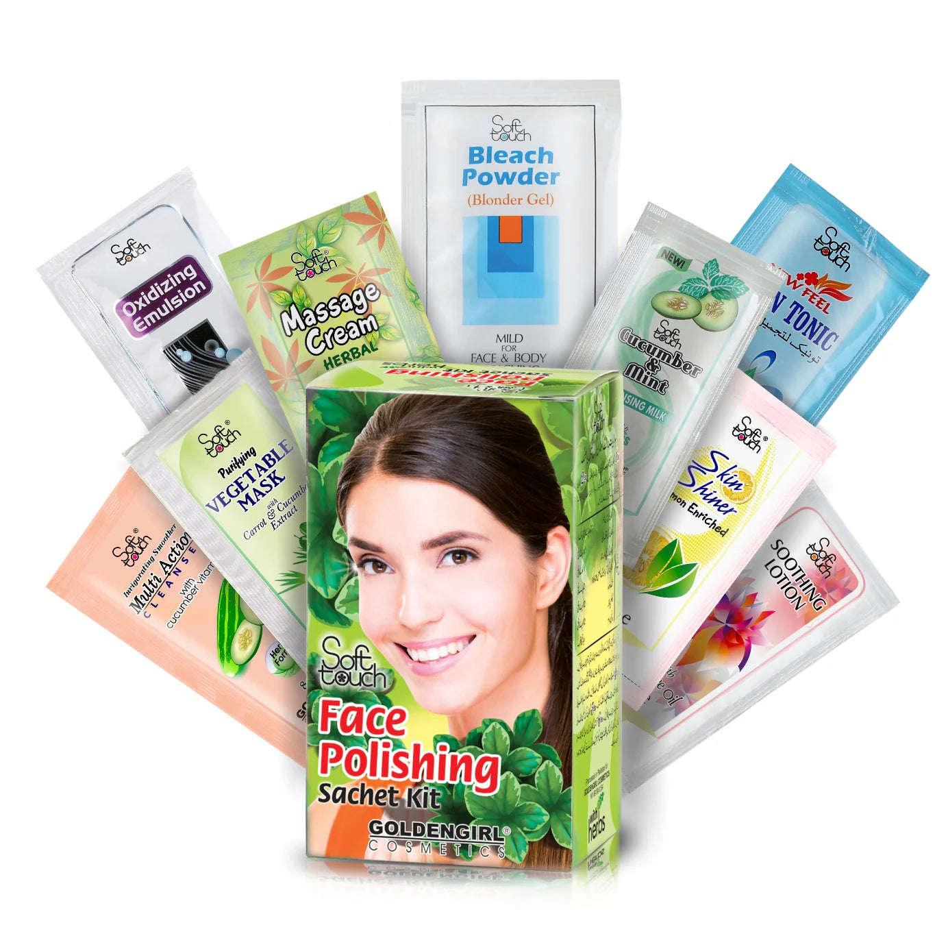 Soft Touch Face Polishing Sachet Kit (Sachet Pack) 9 sachets