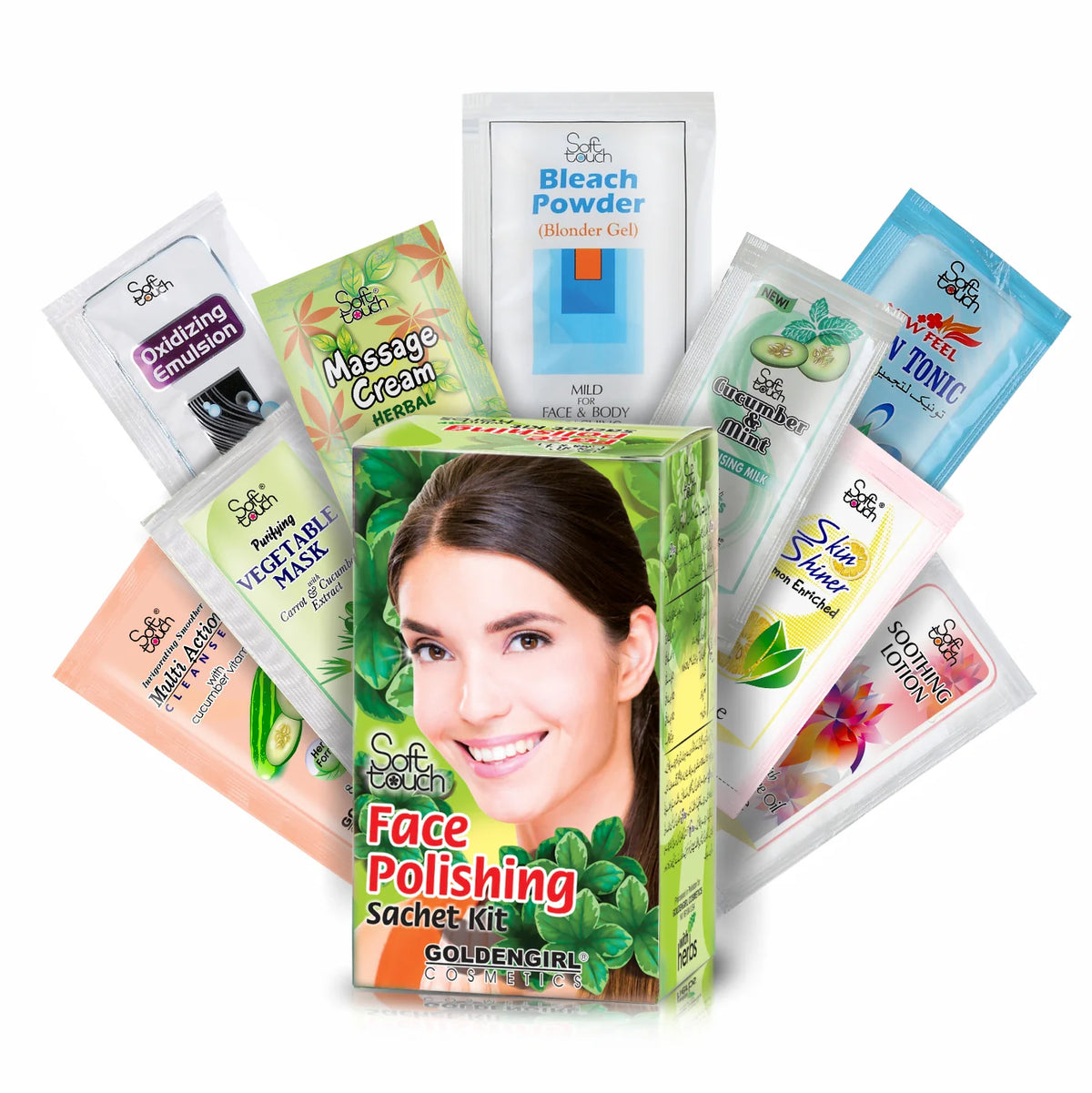 Soft Touch Face Polishing Sachet Kit (Sachet Pack) 9 sachets