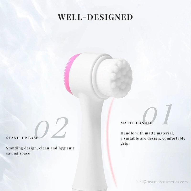 3D Double Sides Multifunctional Silicone Massage Brush