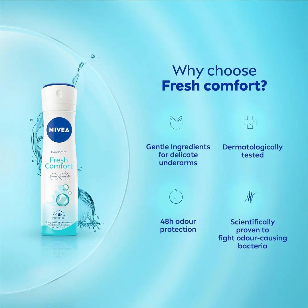NIVEA Fresh Comfort Deodorant Spray for Women – 150ml
