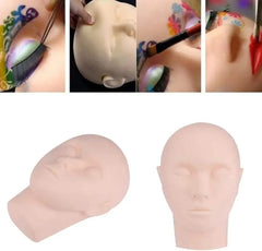 Full Face Silicone Face , Lips , Eyes , Lashes Makeup Artist Practice & Training Dummy