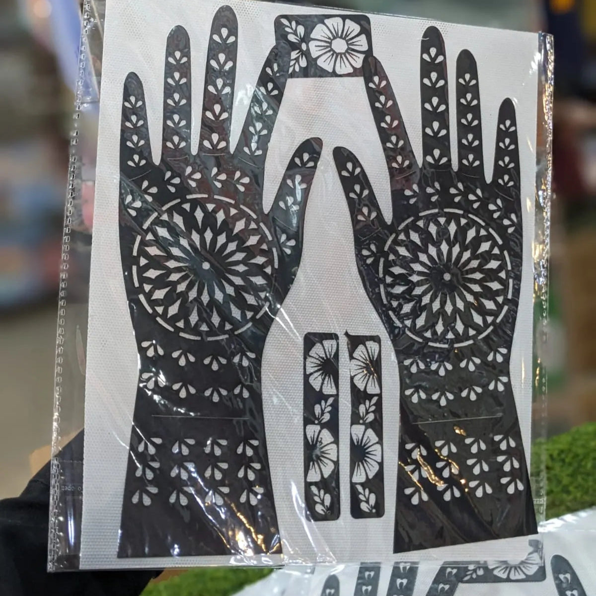 Full Hand Mehndi Sticker Stencil – Traditional Design