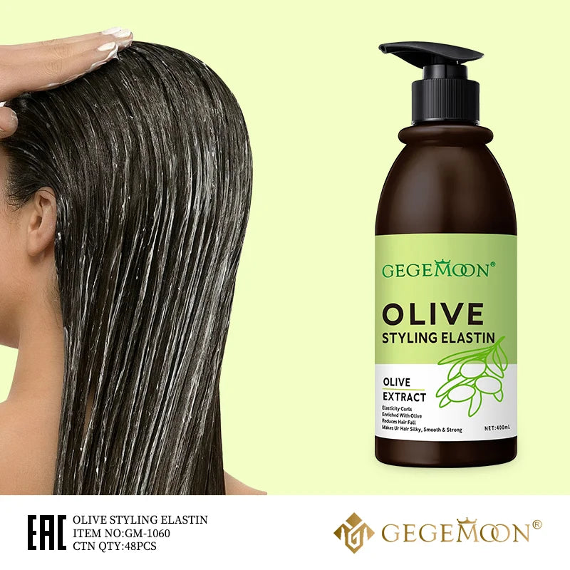 Gegemon Olive Hair Styling Elastin Olive Extract Cream - 400ml