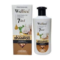 Wellice 7 in 1 Anti - Hair Loss Garlic Hyalruonic Acid & Soothing Frizz Shampoo 400g