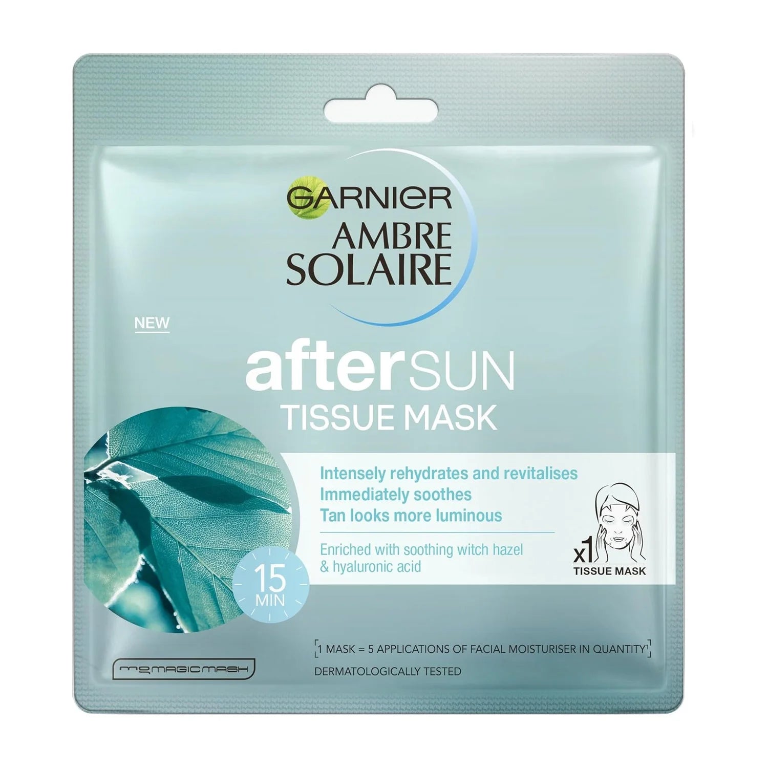 Garnier - Ambre Solaire After Sun Cooling Face Sheet Mask - 28g
