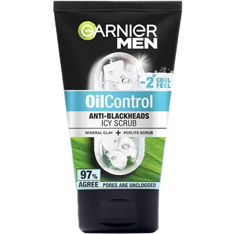 Garnier Men Oil Control Anti-Blackheads Brightening Icy Scrub 97% - 100ml