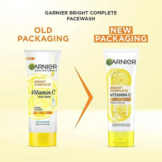 Garnier Skin Naturals, Facewash, Cleansing and Brightening, Bright Complete - 100g