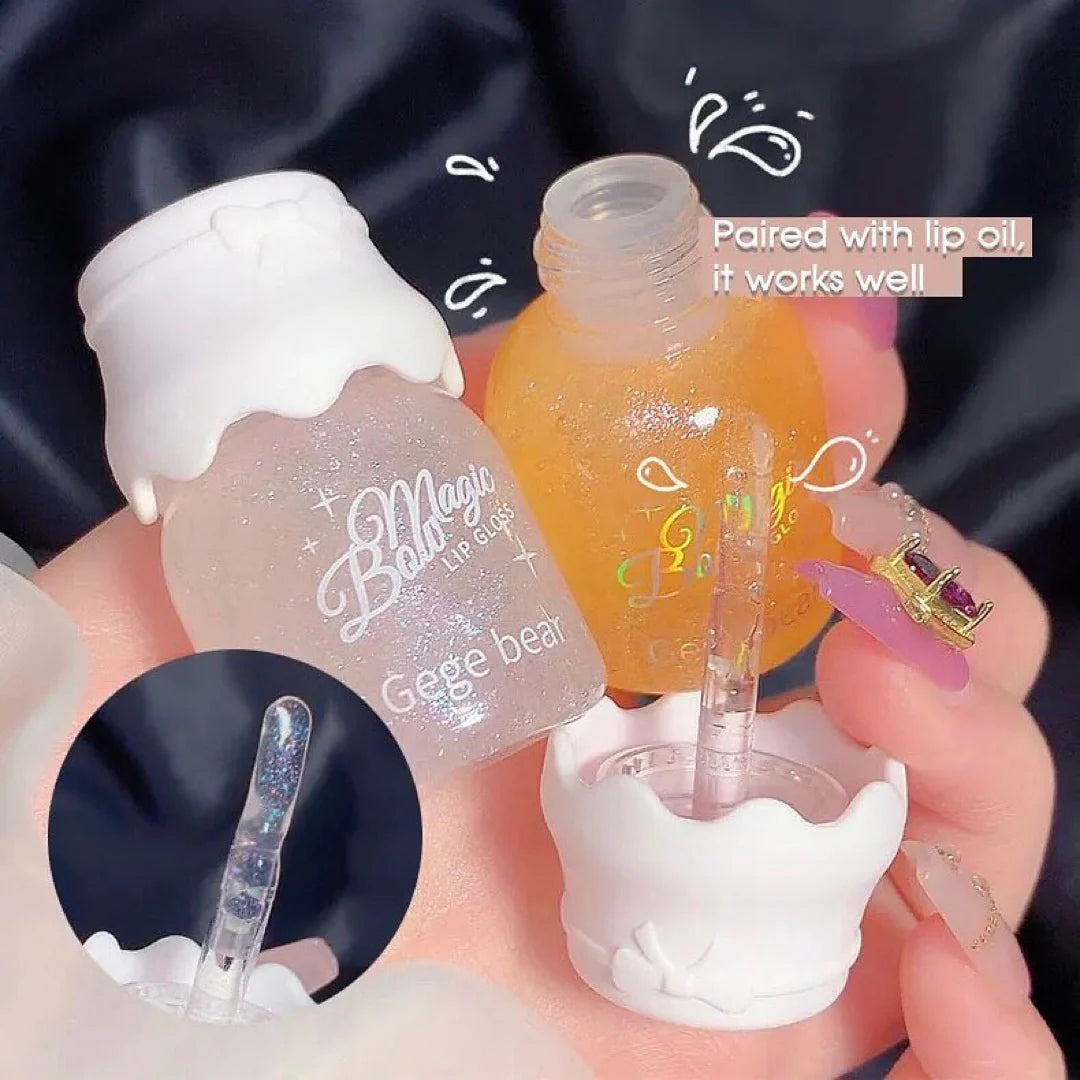Gege Bear Lip Honey Gloss Set Moisturizing Mirror Shine