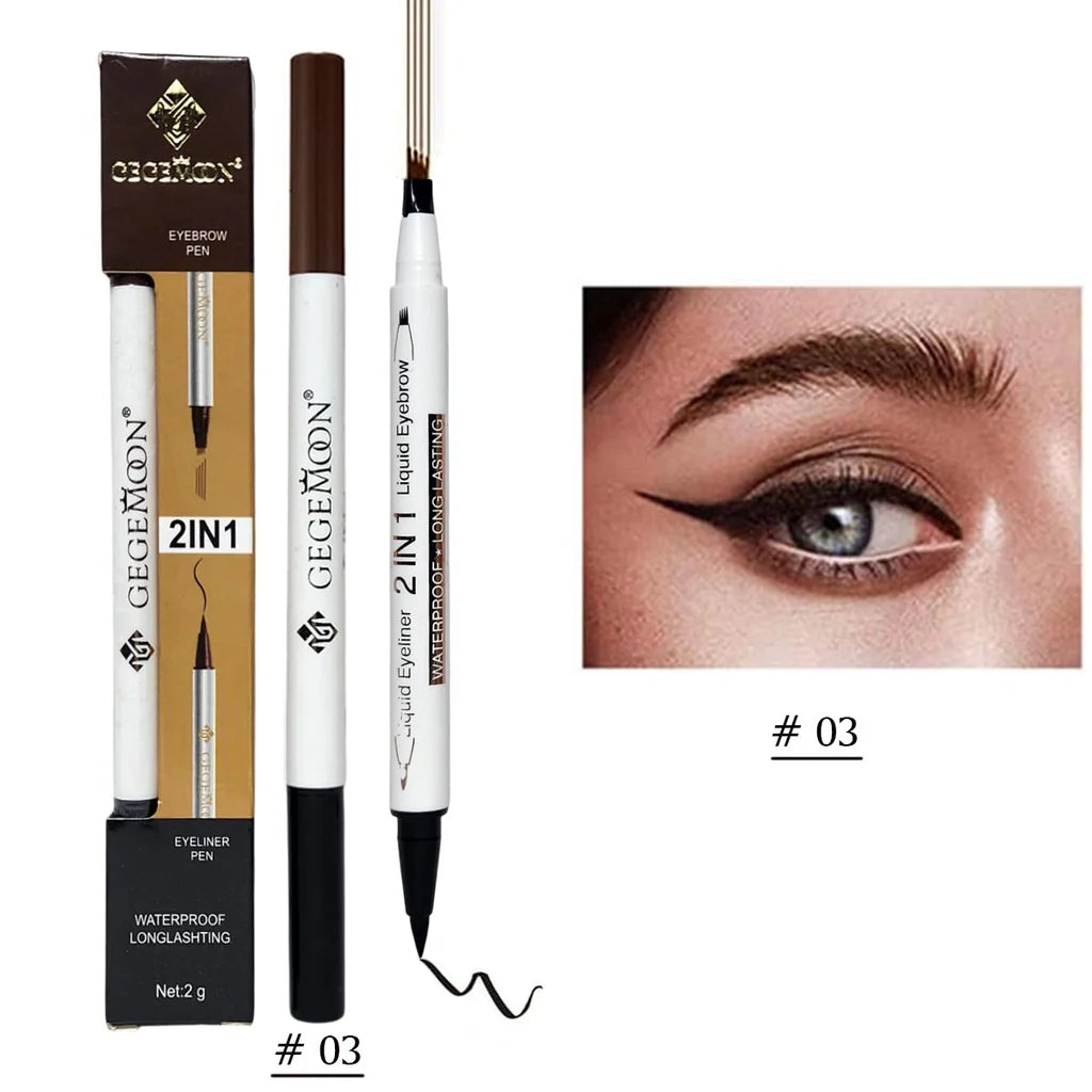 Gegemoon 2 in 1 eyebrow & Eyeliner Pen