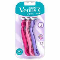 Gillette Venus 3 Colors Women's Razor Blades - 3 Pieces