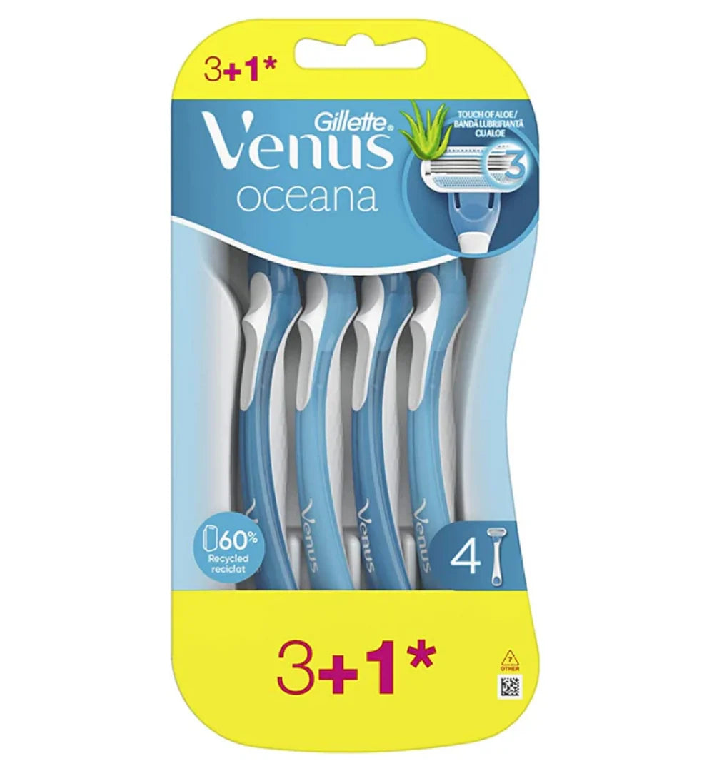 Gillette Venus Oceana 3 + 1 Blades Women's Razor - 4 Pcs