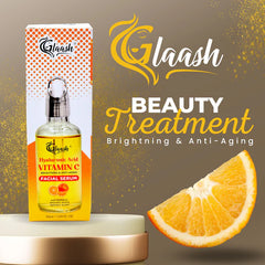 Glaash Hyaluronic Acid Vitamin C Brightening & Anti-Aging Facial Serum - 50ml