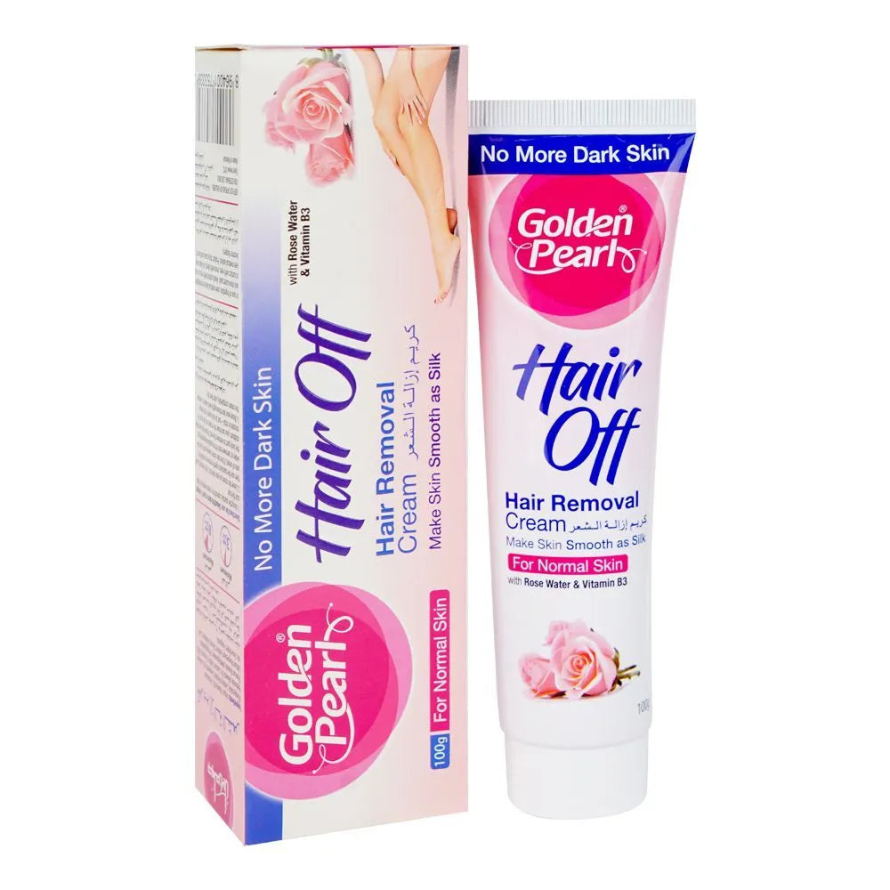 Golden Pearl Hair Off Hair Removal Cream With Rose Water & Vitamin B3, For Normal Skin - 100g