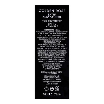 Golden Rose Satin Smoothing Fluid Foundation 34ml