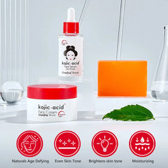 Guanjing Kojic Acid Whitening 3pc Skin Care Set for Brighten Skin
