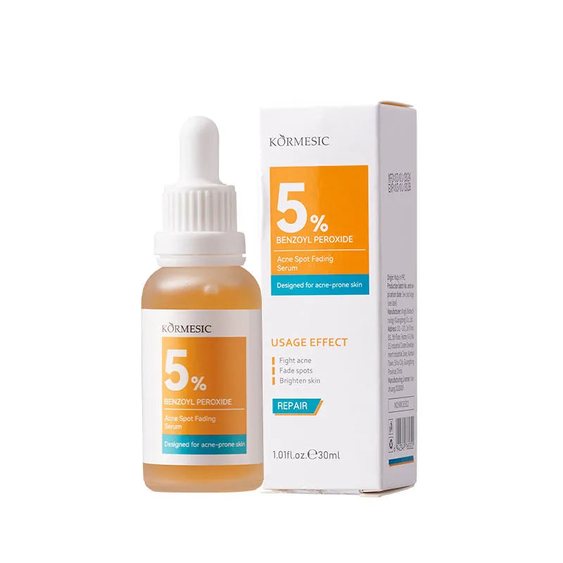 Kormesic 5% Benzoyl Peroxide Acne Spot Fading Lightening Facial Serum - 30ml