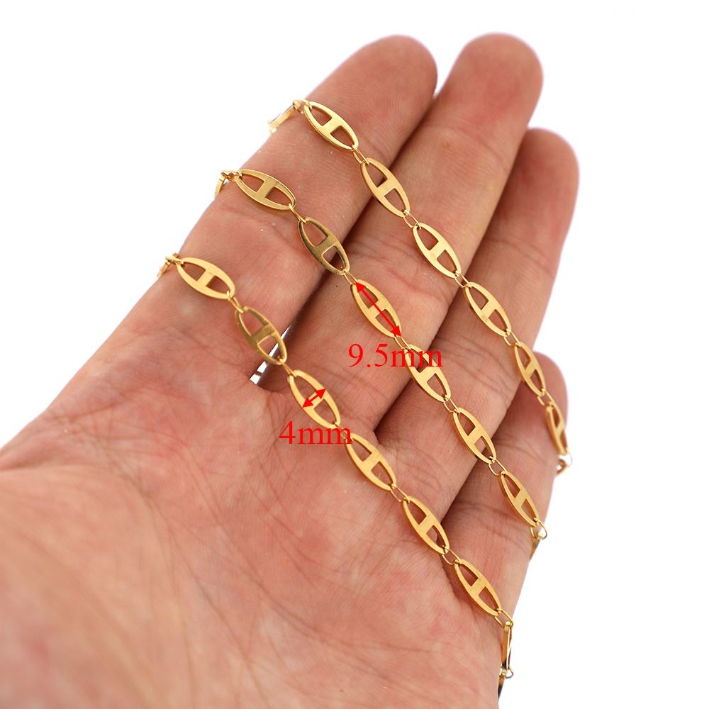 Vintage Oval Flat Chains Permanent Bracelet