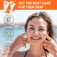 Disaar Whitening Sunscreen Cream SPF 60 – Brightening & Protective Daily Sunblock - 80g