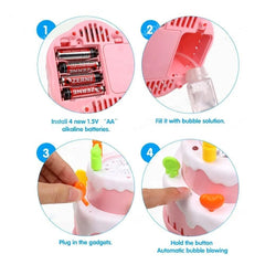 Birthday Moving Cake Bubble Machine