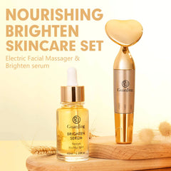 Guanjing Nourishing Vitamin E Skin Care Set with Brightening Serum & Electric Facial Massager