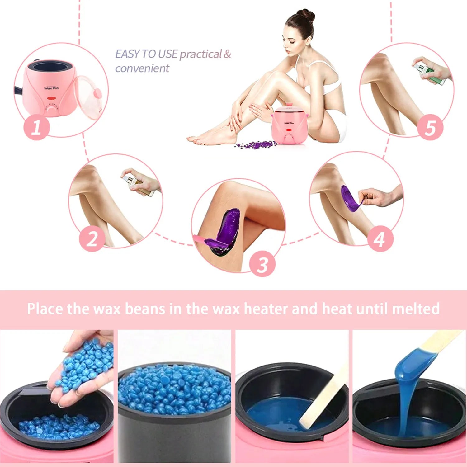 MoeHair Pro Extreme Non-Stick Epilator Wax Heater Machine