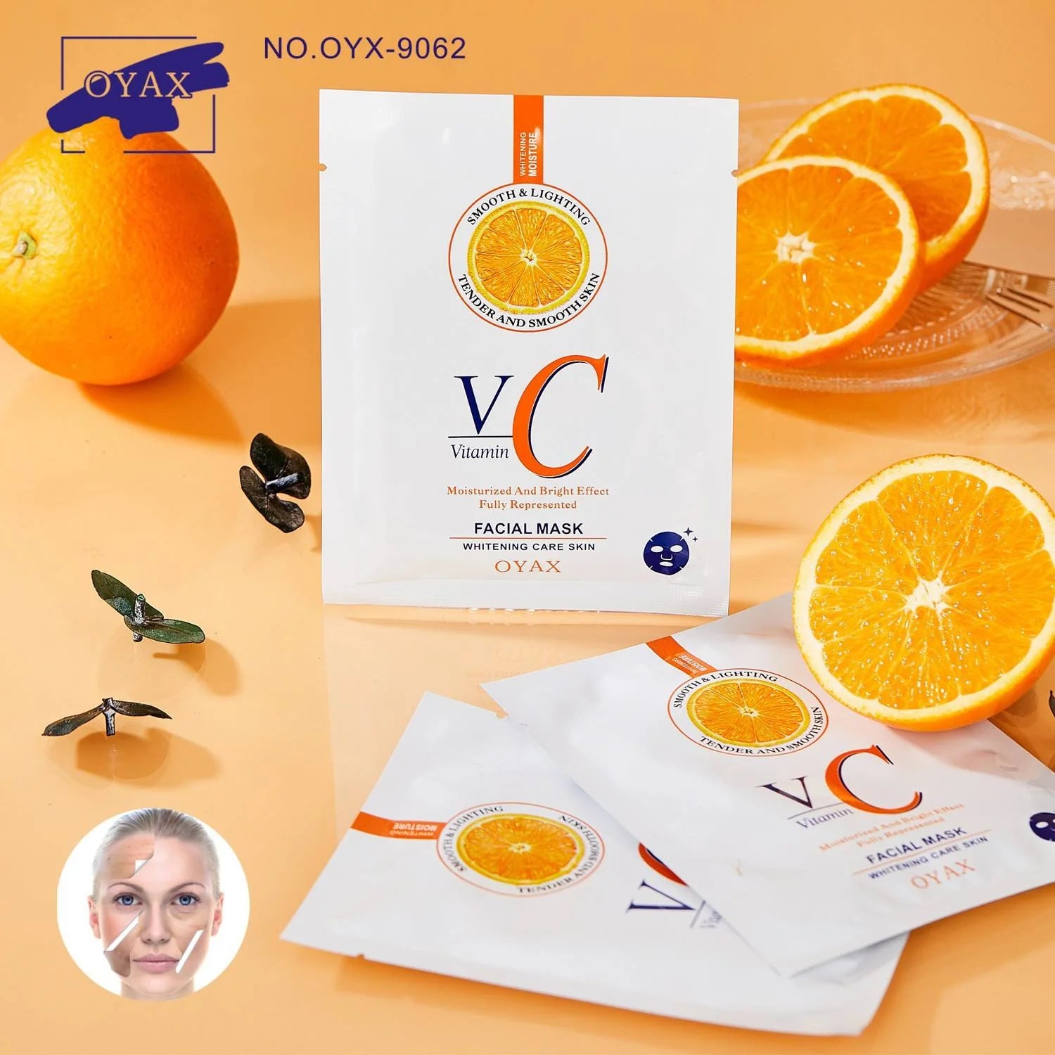Oyax Vitamin C Moisturizing Whitening Facial Mask - 10 PCS
