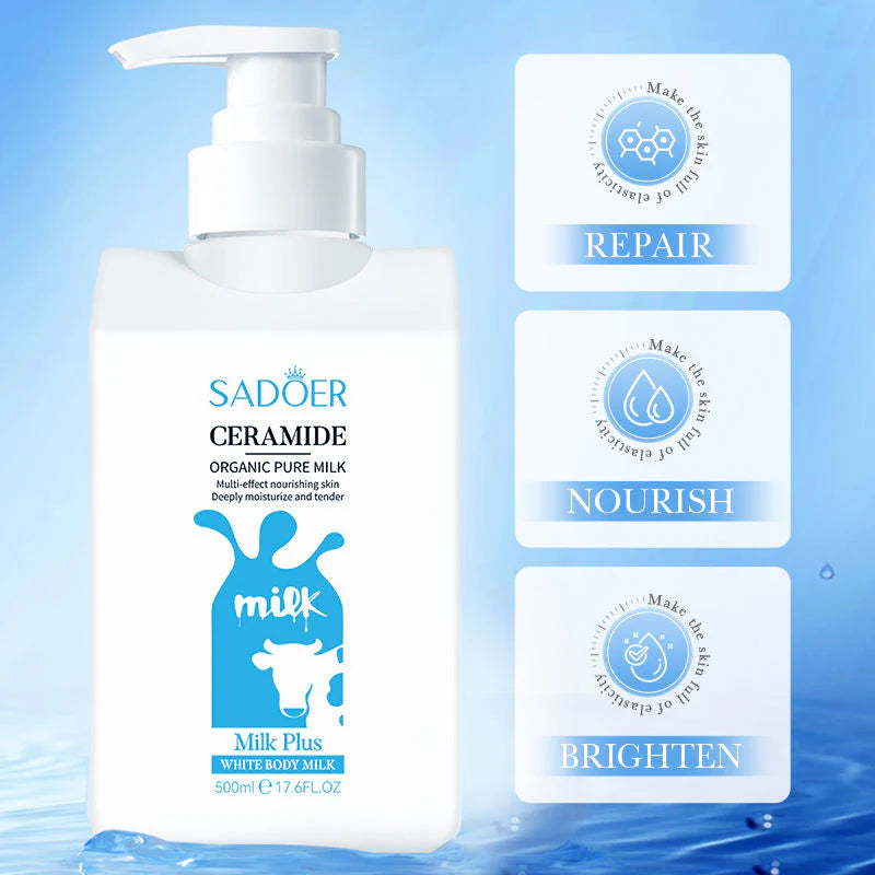 SADOER Ceramide Milk Moisturizing Lightening Face And Whitening Body Lotion - 500ml