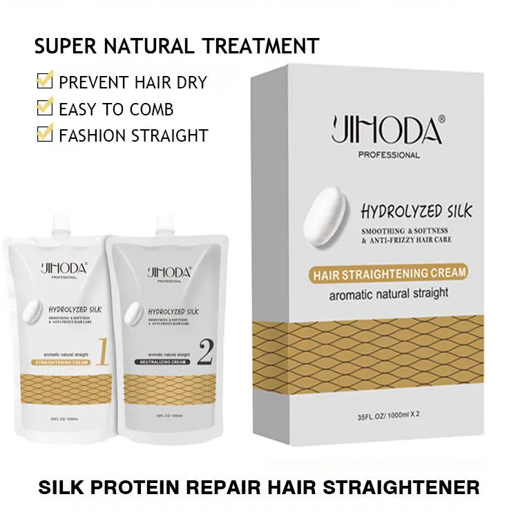 Gihoda Rebonding Hair Straightening Cream for Nourish and Smooth Hair - 1000ml Each