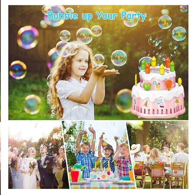 Birthday Moving Cake Bubble Machine