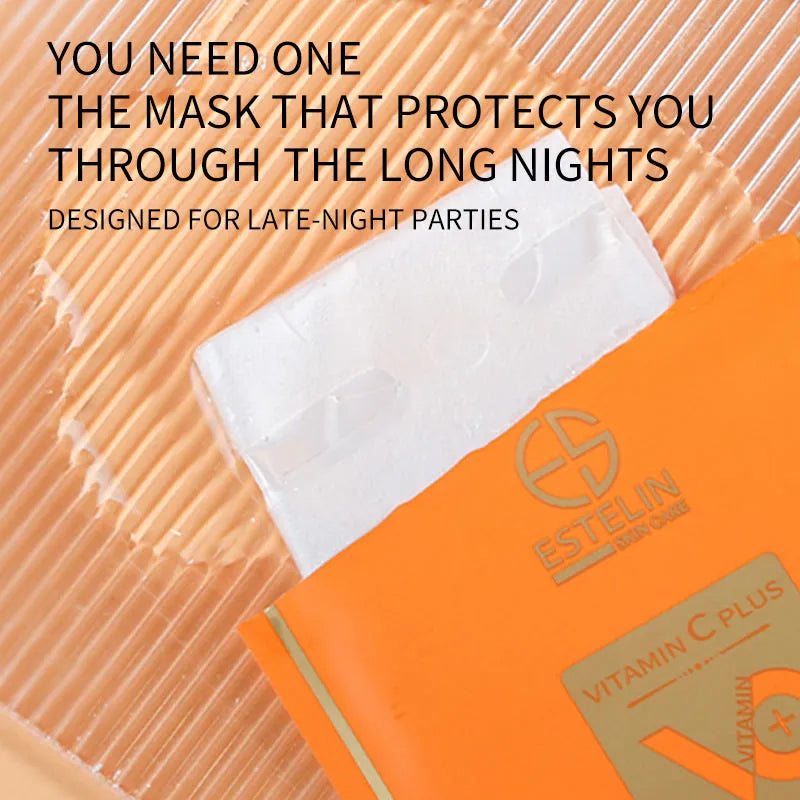 Estelin Vitamin C Plus Hyaluronic Acid And Niacinamide Glow Mask - 25g