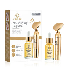 Guanjing Nourishing Vitamin E Skin Care Set with Brightening Serum & Electric Facial Massager