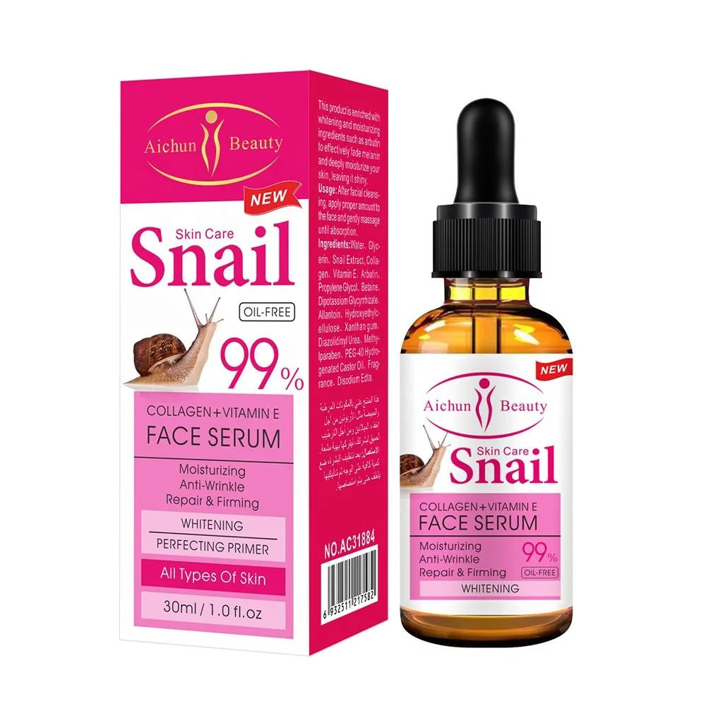 Aichun Beauty Snail Anti Aging Anti Wrinkle Collagen Whitening Facial Serum - 30ml