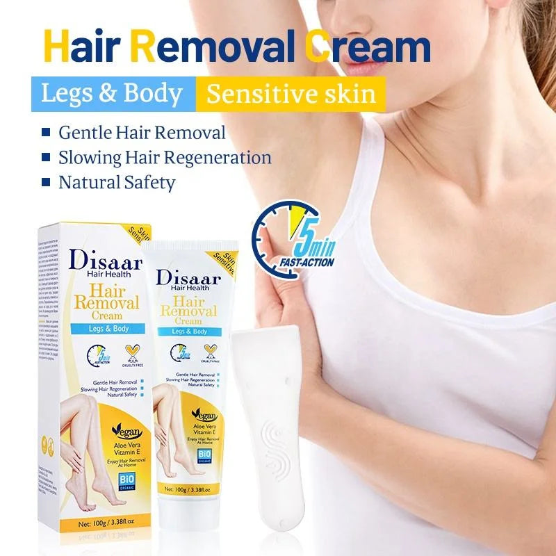 Disaar Vegan Inhibit Hair Removal Cream for Sensitive Skin - 100g