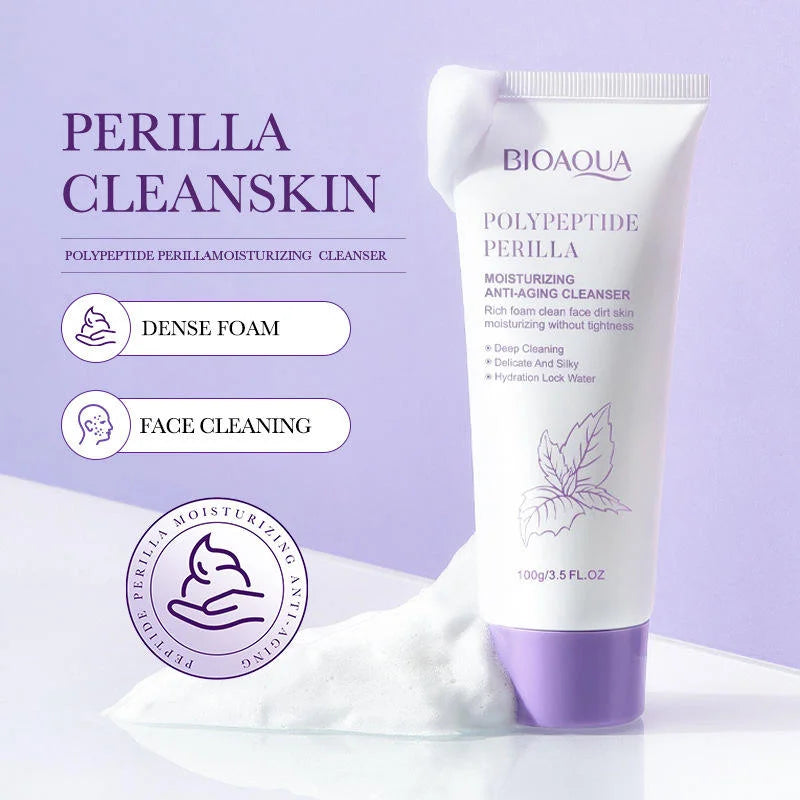BIOAQUA Polypeptide Perilla Anti-Aging Facial Cleanser - 100g