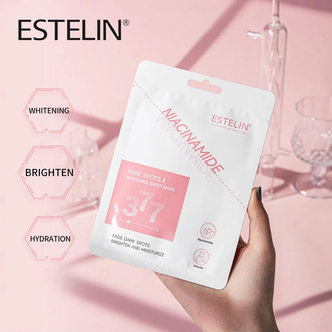 Estelin Niacinamide Fade Spots & Whitening Sheet Mask - 25g