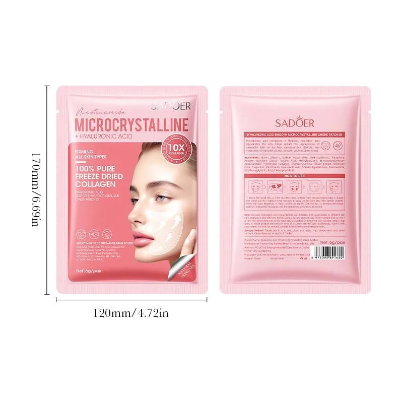 SADOER Hyaluronic Acid Smooth Microcrystalline Cheek Smile Line Patches