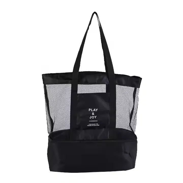 2-In-1 Large Double Layer Insulated Picnic Tote Handbag