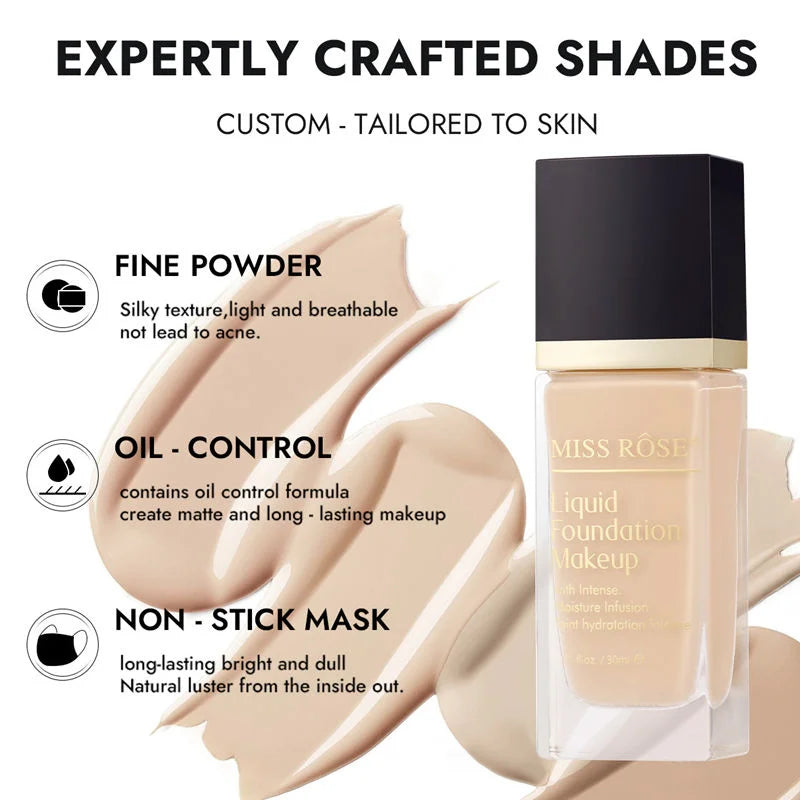 Miss Rose Liquid Makeup Foundation - 30ml