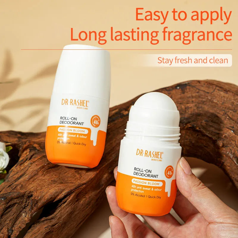Dr. Rashel Passion Bloom Quick Dry Roll-On Deodorant 48H Protection - 50ml