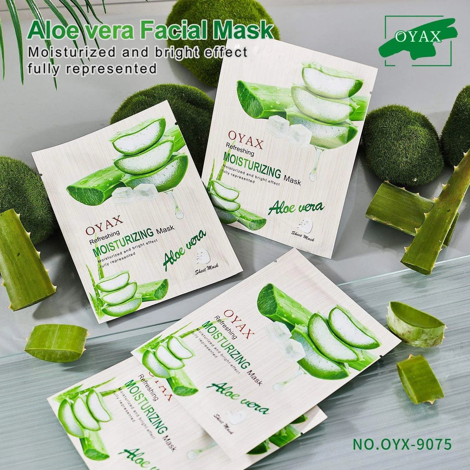 Oyax Refreshing Moisturizing Aloe Vera Sheet Mask - 10 PCS