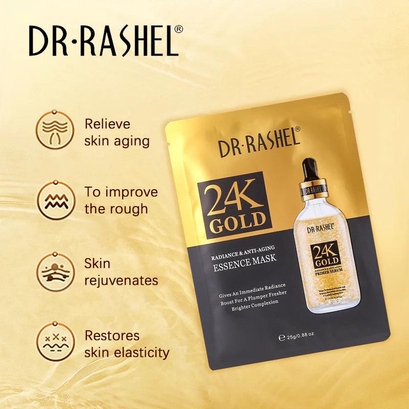 Dr. Rashel 24K Gold Radiance & Anti‑Aging Essence Mask – 25 g Per Sheet