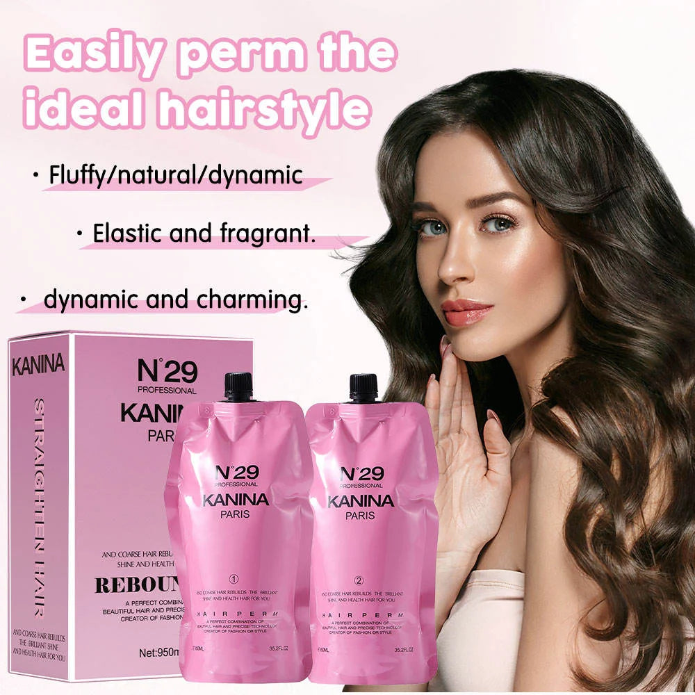 Kanina N°29 Professional Rebonding Cream Permanent Hair Straightening Kit - 950ml Each