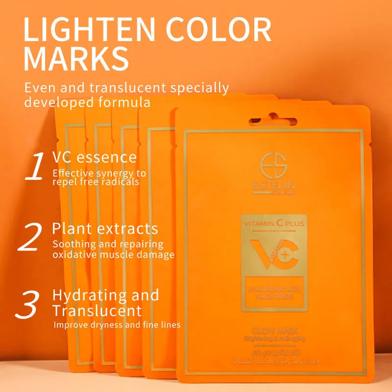 Estelin Vitamin C Plus Hyaluronic Acid And Niacinamide Glow Mask - 25g