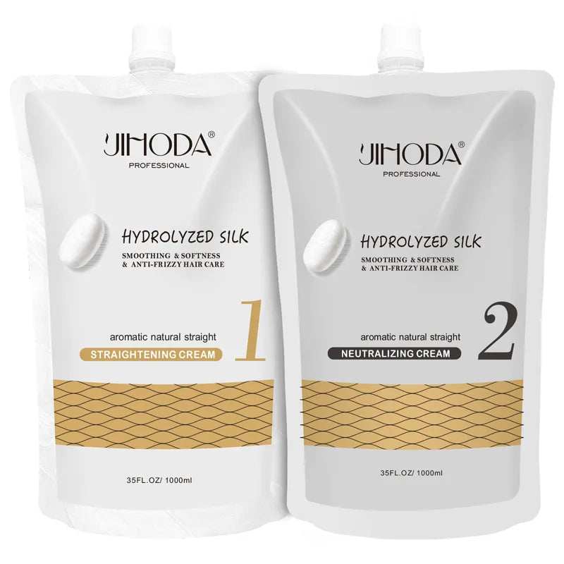 Gihoda Rebonding Hair Straightening Cream for Nourish and Smooth Hair - 1000ml Each