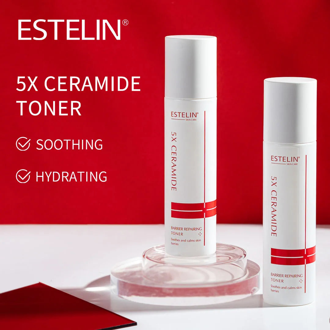 ESTELIN 5X Ceramide Moisturizing Smoothing Essence Toner - 100ml