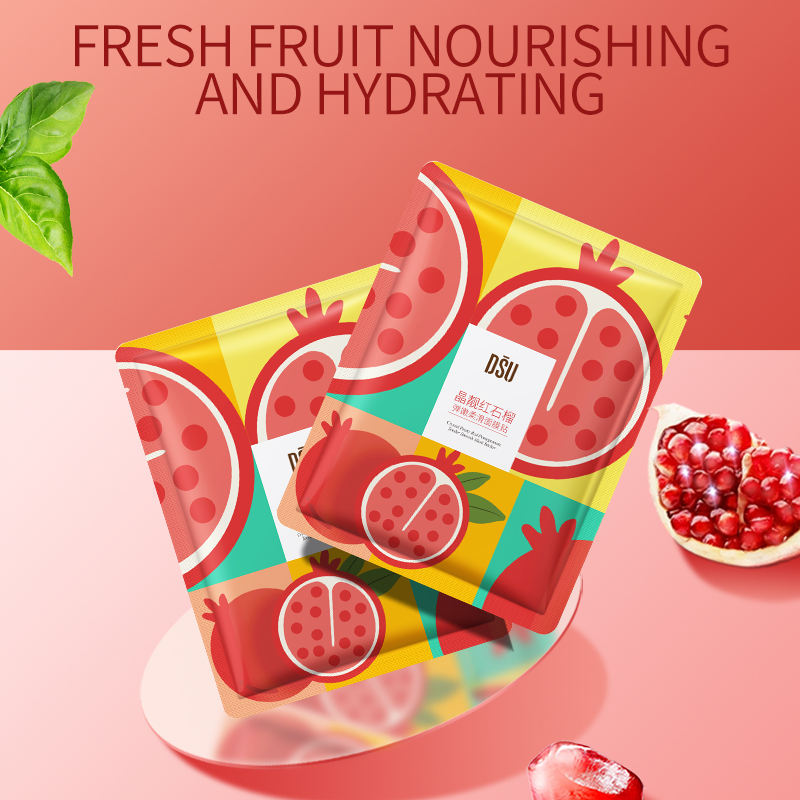 DSU Crystal Red Pomegranate Soft Moisturizing Facial Mask - Each