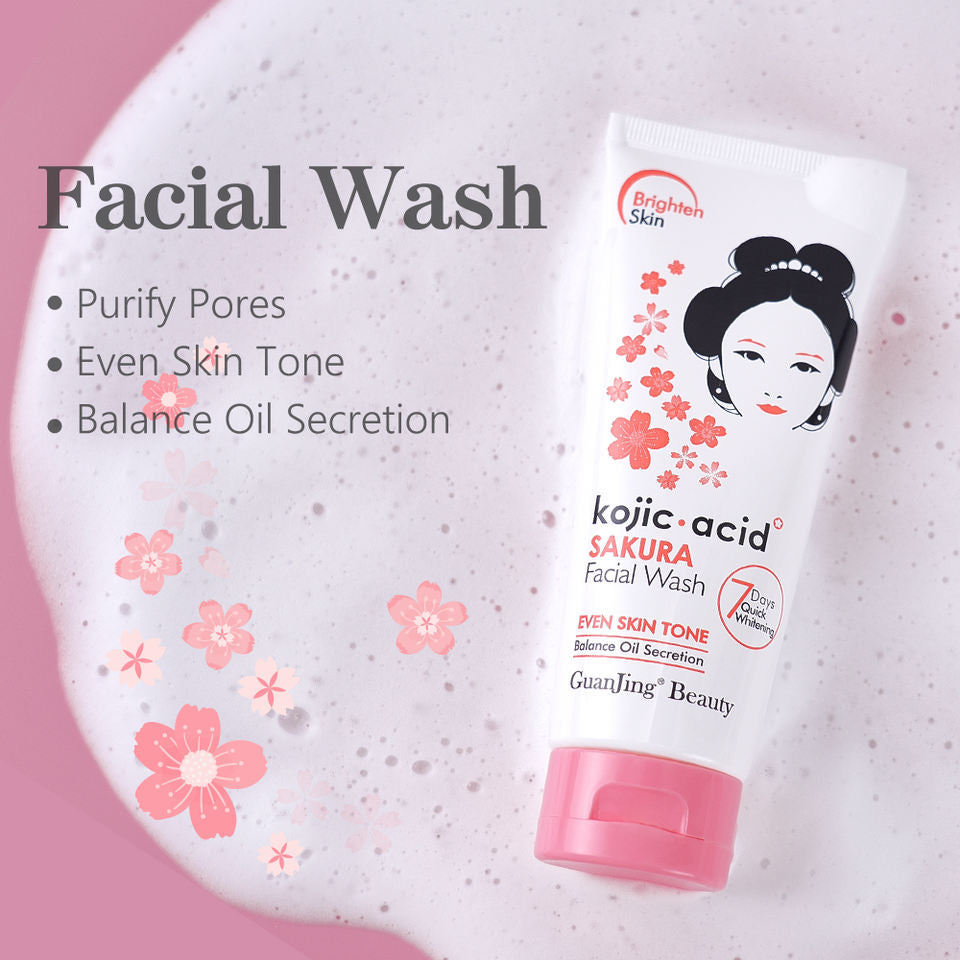 Guanjing Kojic Acid Sakura Facial Wash - 100g