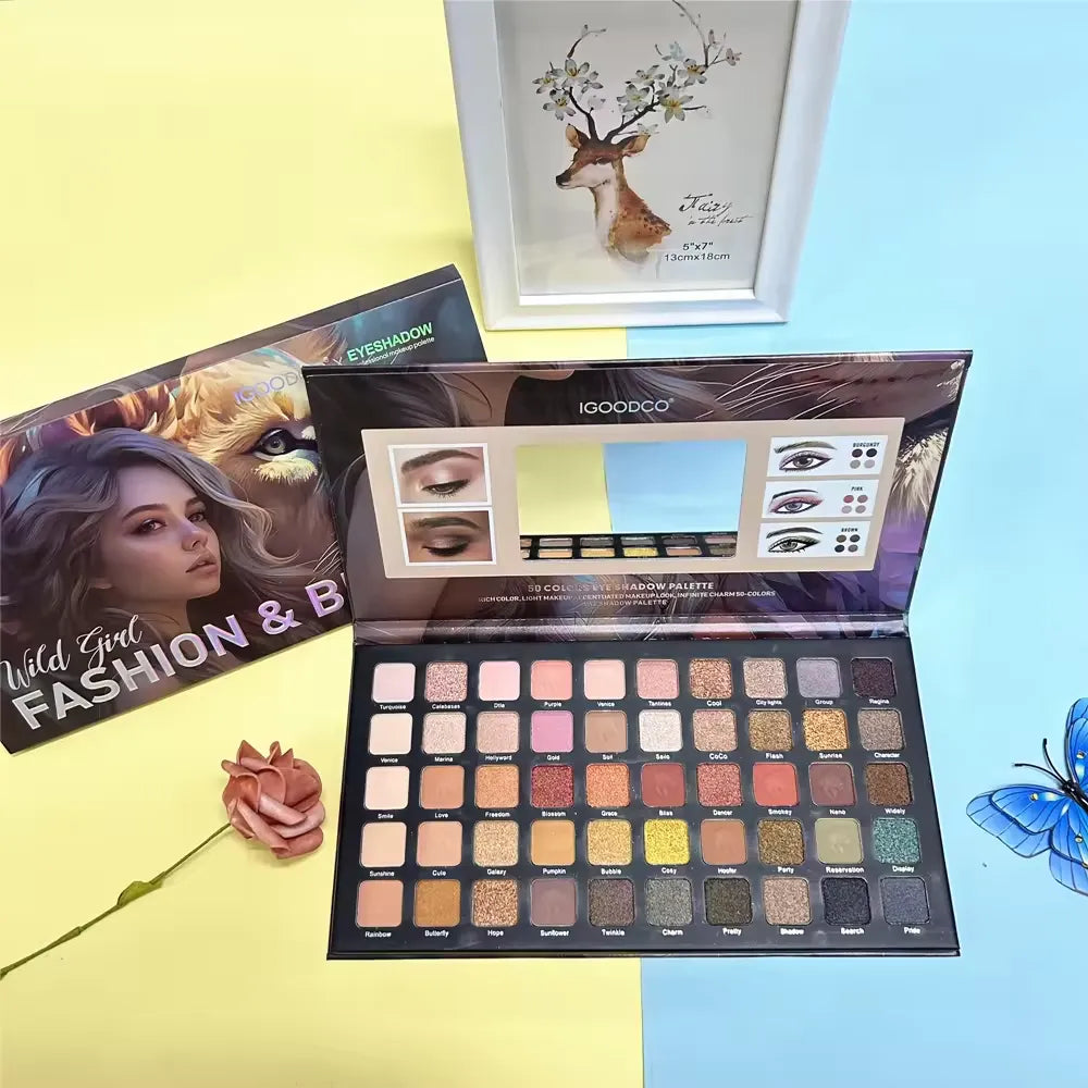 IGOODCO Wild Girl Fashion & Beauty Eyeshadow Palette – 50 Color Eyeshadow Palette