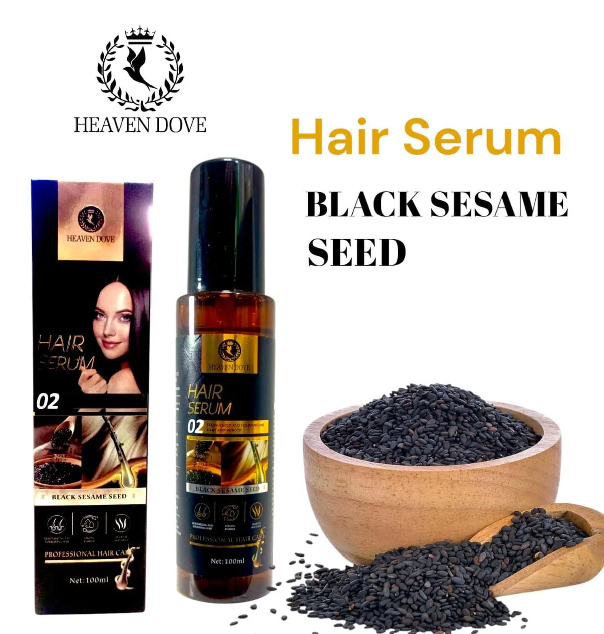 HEAVEN DOVE Black Sesame Hair Serum 100ml