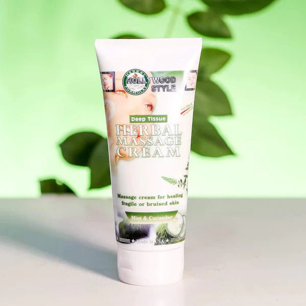 Hollywood Style Herbal Massage Cream Mint & Cucumber – 150ml